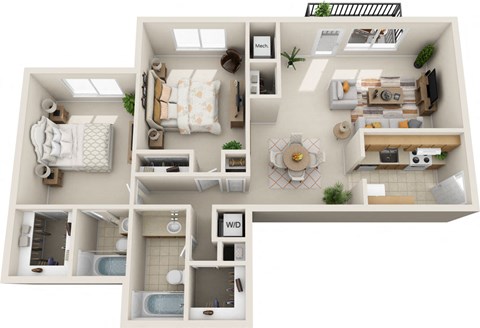 a floor plan is shown with a bedroom and a living room